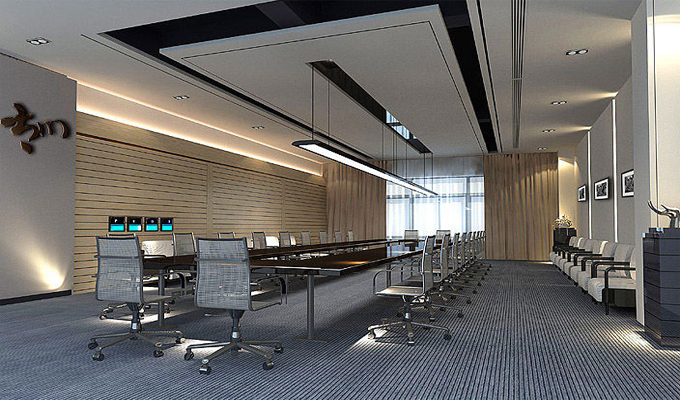 辦公室裝修背景墻的設計